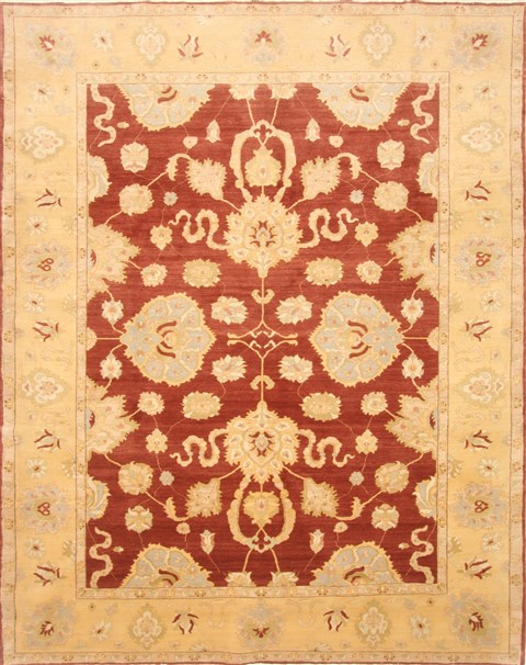 Pishavar Brown Hand Knotted 84 X 103 Area Rug 250-21732 Image 0