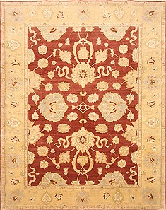 Egyptian Pishavar Brown Rectangle 8x10 ft Wool Carpet 21732