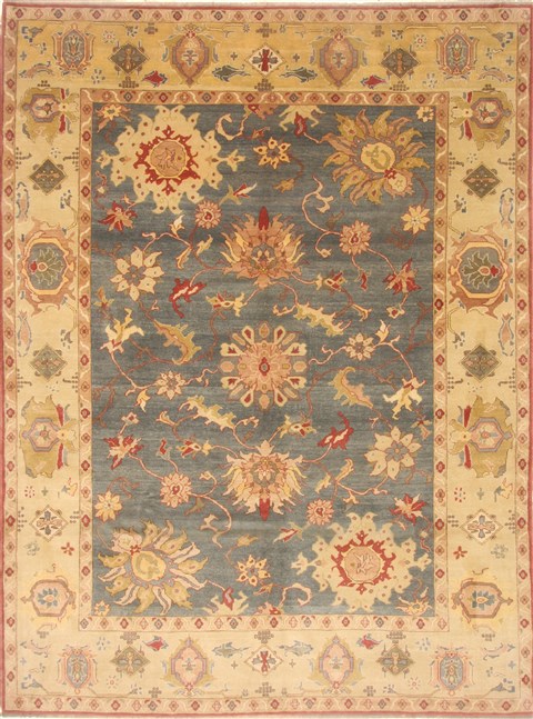 Chobi Blue Hand Knotted 80 X 107 Area Rug 250-21735 Image 0