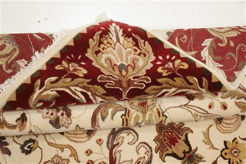 Kashan Beige Hand Knotted 711 X 910  Area Rug 250-21746 Image 11