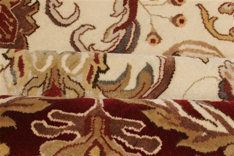 Kashan Beige Hand Knotted 711 X 910  Area Rug 250-21746 Image 12