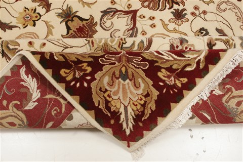 Kashan Beige Hand Knotted 711 X 910  Area Rug 250-21746 Image 13