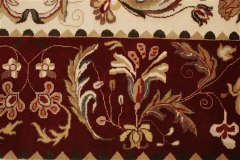 Kashan Beige Hand Knotted 711 X 910  Area Rug 250-21746 Image 16