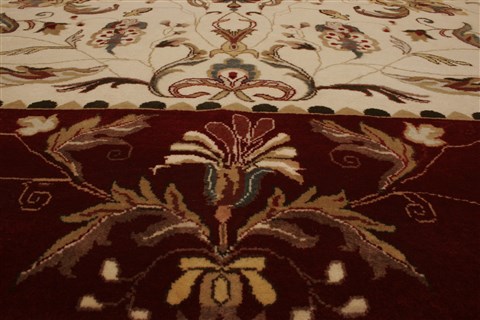 Kashan Beige Hand Knotted 711 X 910  Area Rug 250-21746 Image 17