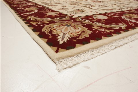 Kashan Beige Hand Knotted 711 X 910  Area Rug 250-21746 Image 21