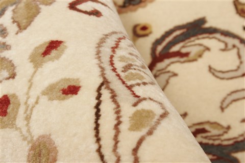 Kashan Beige Hand Knotted 711 X 910  Area Rug 250-21746 Image 3