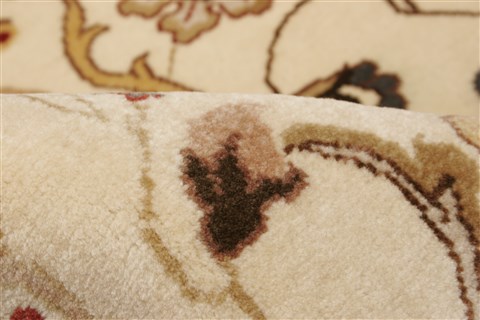 Kashan Beige Hand Knotted 711 X 910  Area Rug 250-21746 Image 4