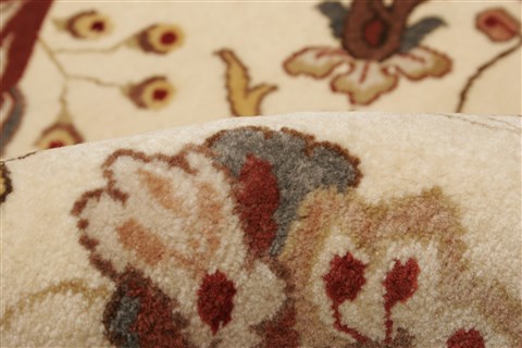 Kashan Beige Hand Knotted 711 X 910  Area Rug 250-21746 Image 5