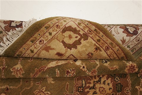 Jaipur Green Hand Knotted 83 X 101 Area Rug 250-21747 Image 10