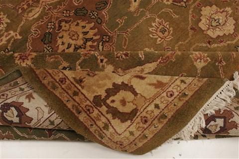 Jaipur Green Hand Knotted 83 X 101 Area Rug 250-21747 Image 12