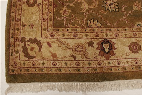 Jaipur Green Hand Knotted 83 X 101 Area Rug 250-21747 Image 18