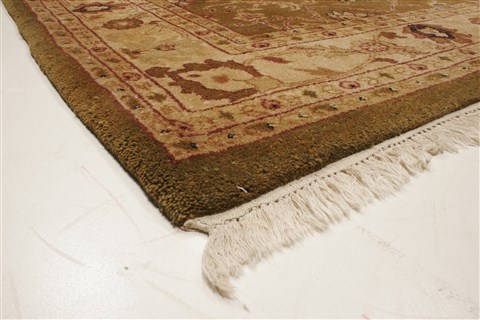 Jaipur Green Hand Knotted 83 X 101 Area Rug 250-21747 Image 20