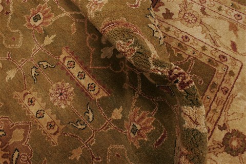 Jaipur Green Hand Knotted 83 X 101 Area Rug 250-21747 Image 5
