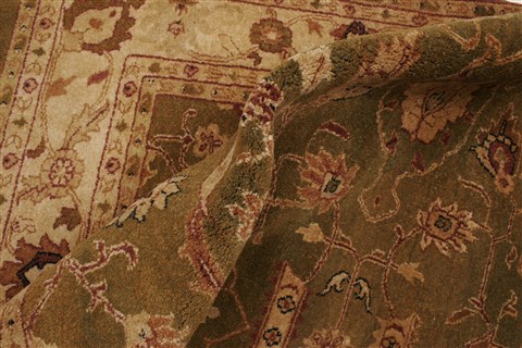 Jaipur Green Hand Knotted 83 X 101 Area Rug 250-21747 Image 6