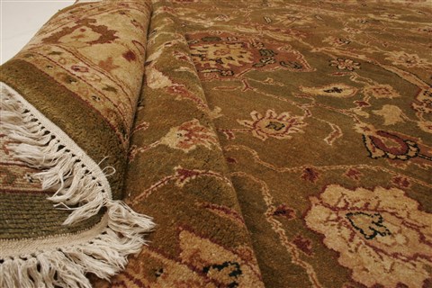 Jaipur Green Hand Knotted 83 X 101 Area Rug 250-21747 Image 7