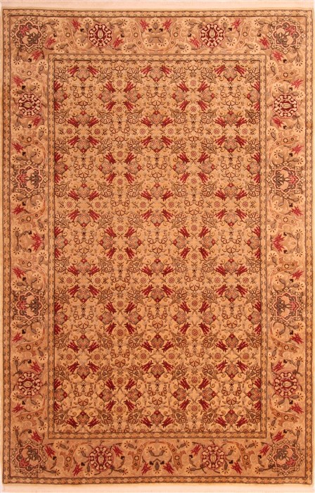 Hereke Yellow Hand Knotted 67 X 911 Area Rug 100-21750 Image 0