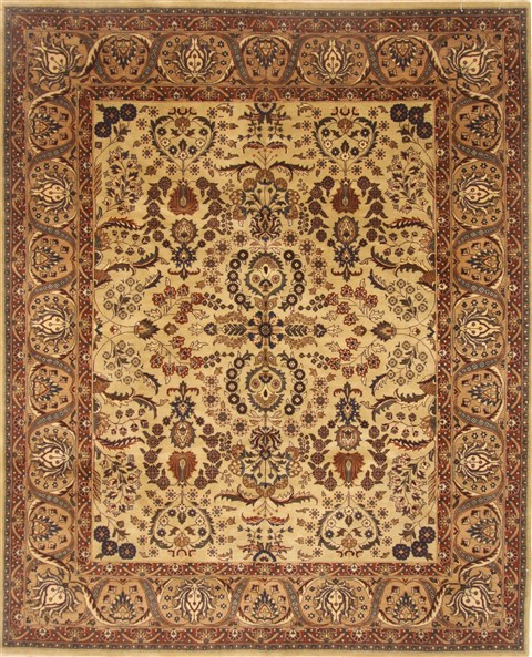 Jaipur Yellow Hand Knotted 82 X 102 Area Rug 250-21752 Image 0