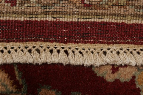 Agra Red Hand Knotted 82 X 103 Area Rug 250-21758 Image 16
