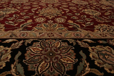 Agra Red Hand Knotted 82 X 103 Area Rug 250-21758 Image 17