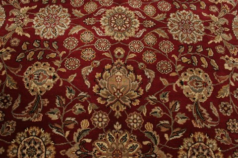 Agra Red Hand Knotted 82 X 103 Area Rug 250-21758 Image 20