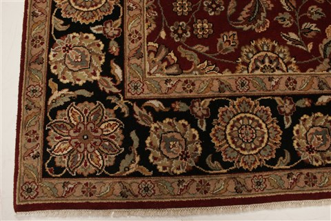 Agra Red Hand Knotted 82 X 103 Area Rug 250-21758 Image 21