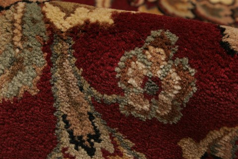 Agra Red Hand Knotted 82 X 103 Area Rug 250-21758 Image 2
