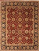 Agra Red Hand Knotted 82 X 103  Area Rug 250-21758 Thumb 0