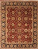 Agra Red Hand Knotted 82 X 103 Area Rug 250-21758 Thumb 0