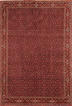 Persian Bidjar Red Rectangle 6x9 ft Wool Carpet 21764