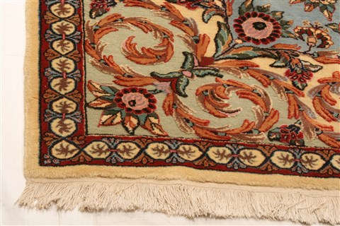 Hereke Yellow Hand Knotted 611 X 95  Area Rug 253-21766 Image 1