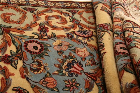 Hereke Yellow Hand Knotted 611 X 95  Area Rug 253-21766 Image 9