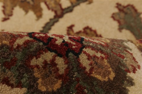 Agra Beige Hand Knotted 711 X 101 Area Rug 250-21767 Image 3