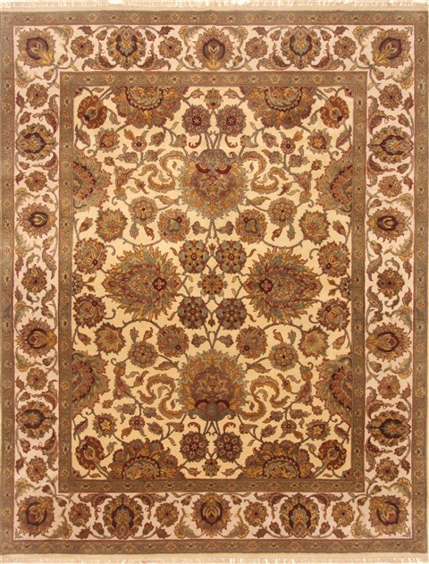 Agra Beige Hand Knotted 711 X 101 Area Rug 250-21767 Image 0