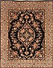 Tabriz Black Hand Knotted 80 X 100 Area Rug 250-21769 Thumb 0