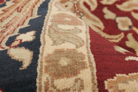 Agra Red Hand Knotted 711 X 99 Area Rug 250-21770 Image 1