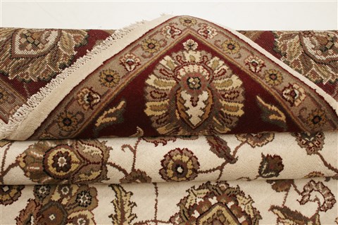Agra Beige Hand Knotted 711 X 100 Area Rug 250-21777 Image 10