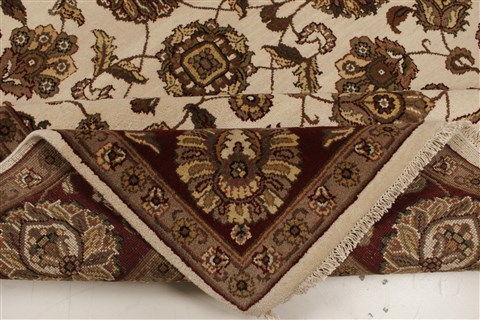 Agra Beige Hand Knotted 711 X 100 Area Rug 250-21777 Image 12