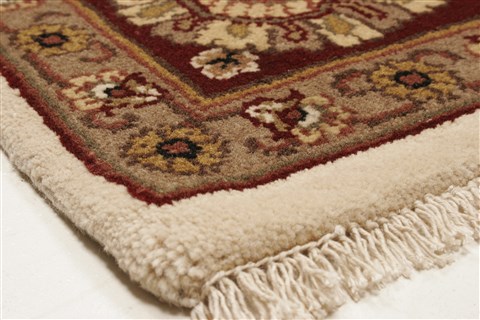 Agra Beige Hand Knotted 711 X 100 Area Rug 250-21777 Image 20