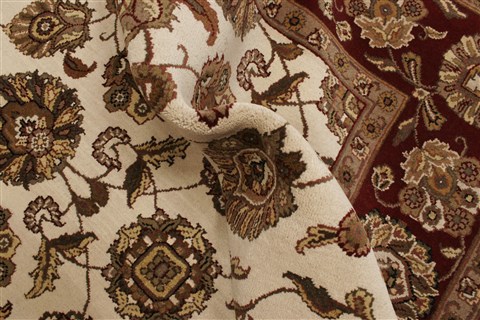Agra Beige Hand Knotted 711 X 100 Area Rug 250-21777 Image 6