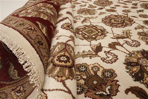 Agra Beige Hand Knotted 711 X 100 Area Rug 250-21777 Image 8