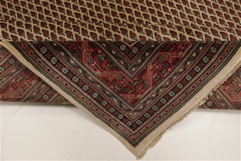 Agra Beige Square Hand Knotted 89 X 103 Area Rug 250-21779 Image 10