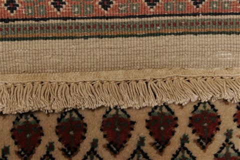 Agra Beige Square Hand Knotted 89 X 103 Area Rug 250-21779 Image 12