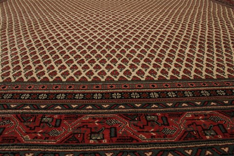 Agra Beige Square Hand Knotted 89 X 103 Area Rug 250-21779 Image 13