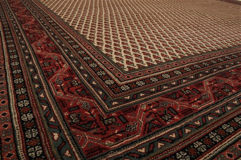 Agra Beige Square Hand Knotted 89 X 103 Area Rug 250-21779 Image 14