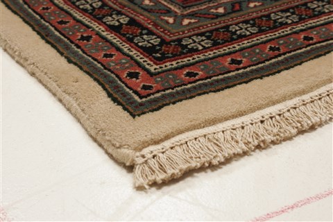 Agra Beige Square Hand Knotted 89 X 103 Area Rug 250-21779 Image 17