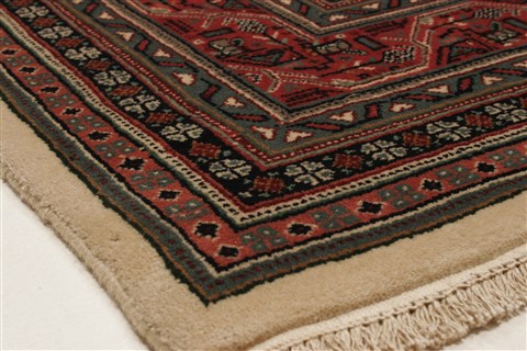Agra Beige Square Hand Knotted 89 X 103 Area Rug 250-21779 Image 18