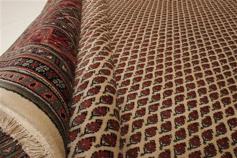 Agra Beige Square Hand Knotted 89 X 103 Area Rug 250-21779 Image 6