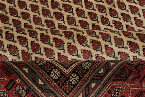 Agra Beige Square Hand Knotted 89 X 103 Area Rug 250-21779 Image 9