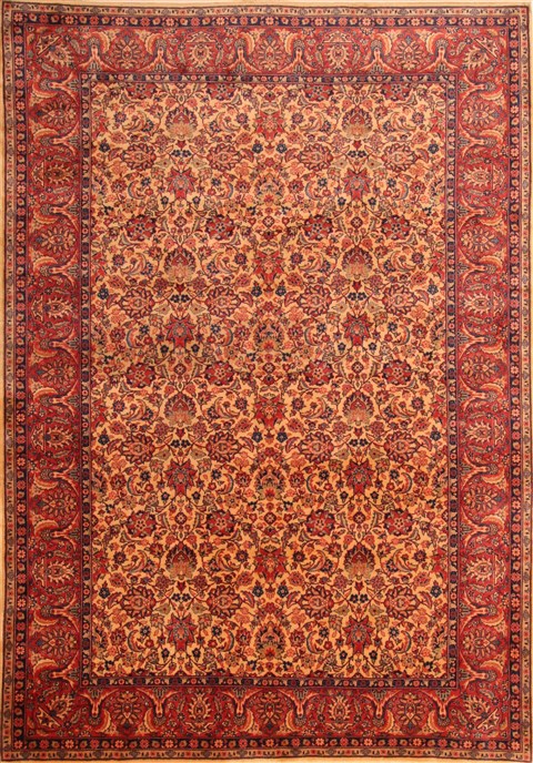 Tabriz Red Hand Knotted 66 X 95  Area Rug 100-21781 Image 0