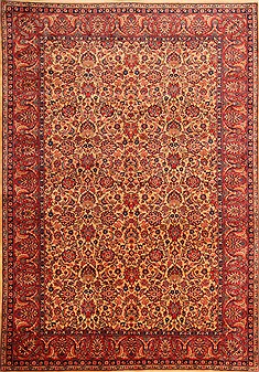 Tabriz Red Hand Knotted 6'6" X 9'5"  Area Rug 100-21781